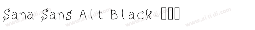 Sana Sans Alt Black字体转换
